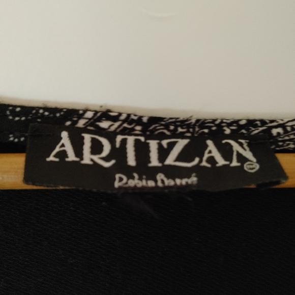 Artizan Black Aztec Boho Cardigan ~ Size L - Picture 3 of 8